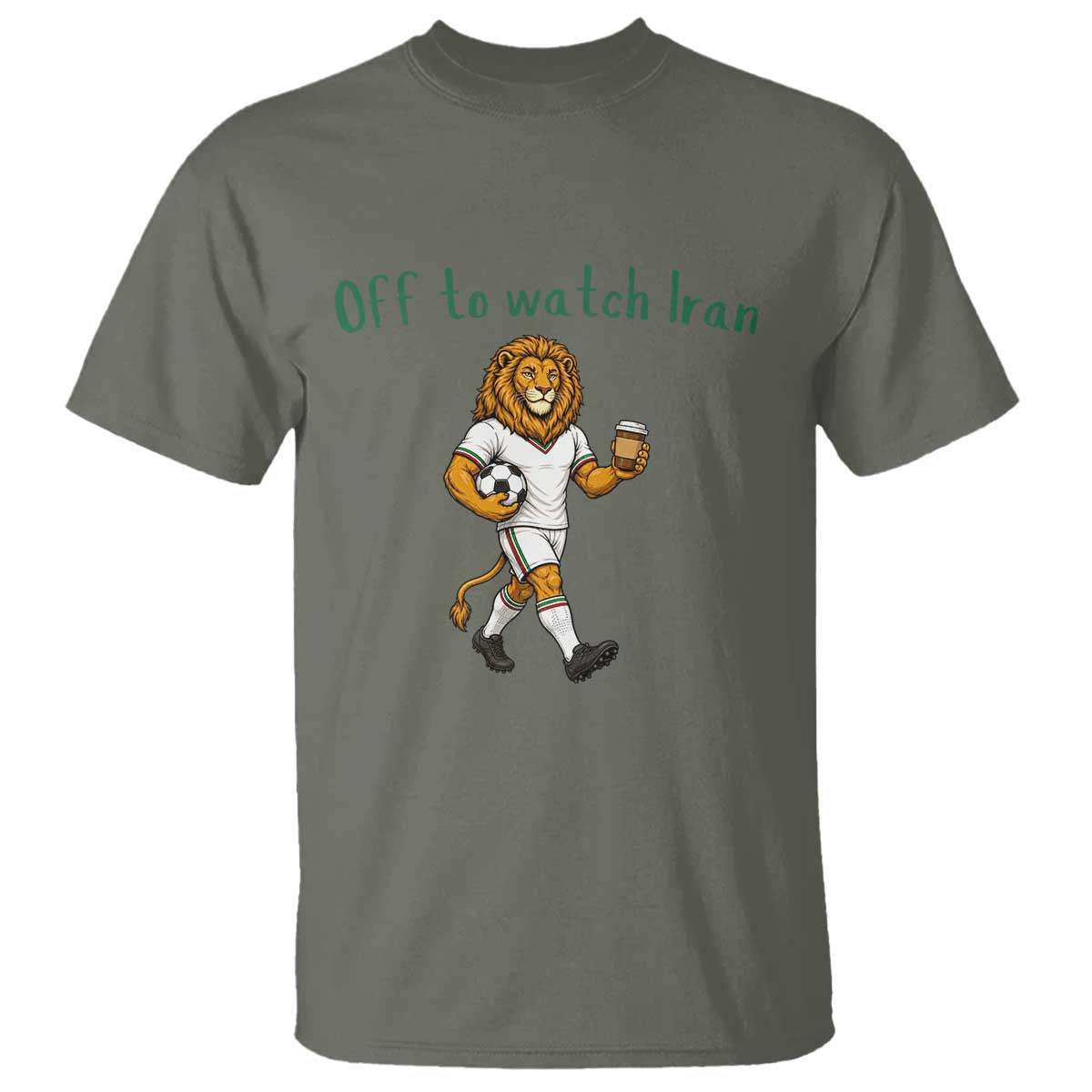 Funny Persian Lion Soccer Fan Gift T Shirt Off To Watch Iran