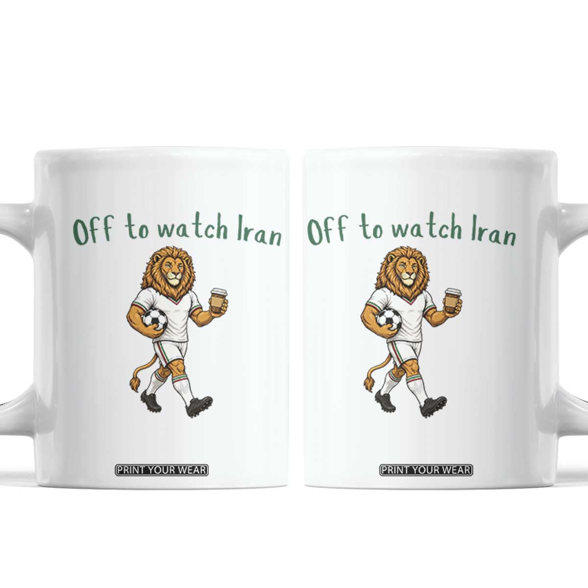 Funny Persian Lion Soccer Fan Gift Coffee Mug Off To Watch Iran