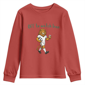 Funny Persian Lion Soccer Fan Gift Youth Sweatshirt Off To Watch Iran