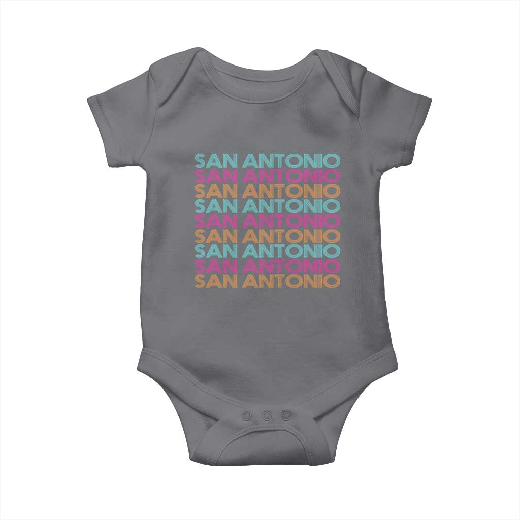 Vintage San Antonio Hoops Pride Baby Onesie Retro Basketball Fan
