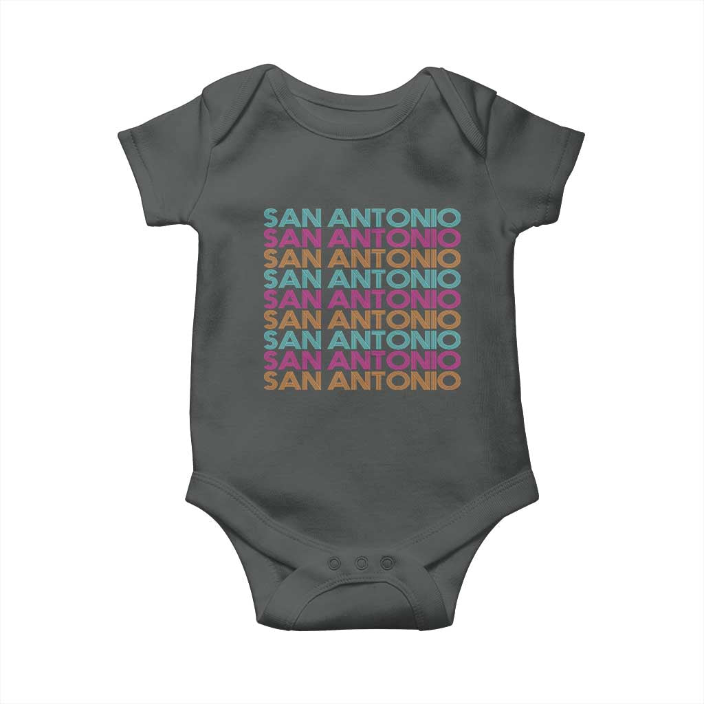 Vintage San Antonio Hoops Pride Baby Onesie Retro Basketball Fan