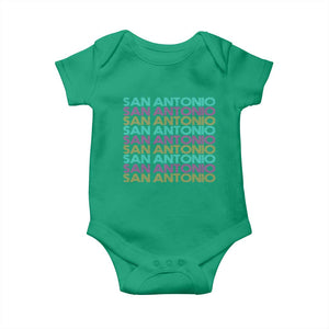 Vintage San Antonio Hoops Pride Baby Onesie Retro Basketball Fan