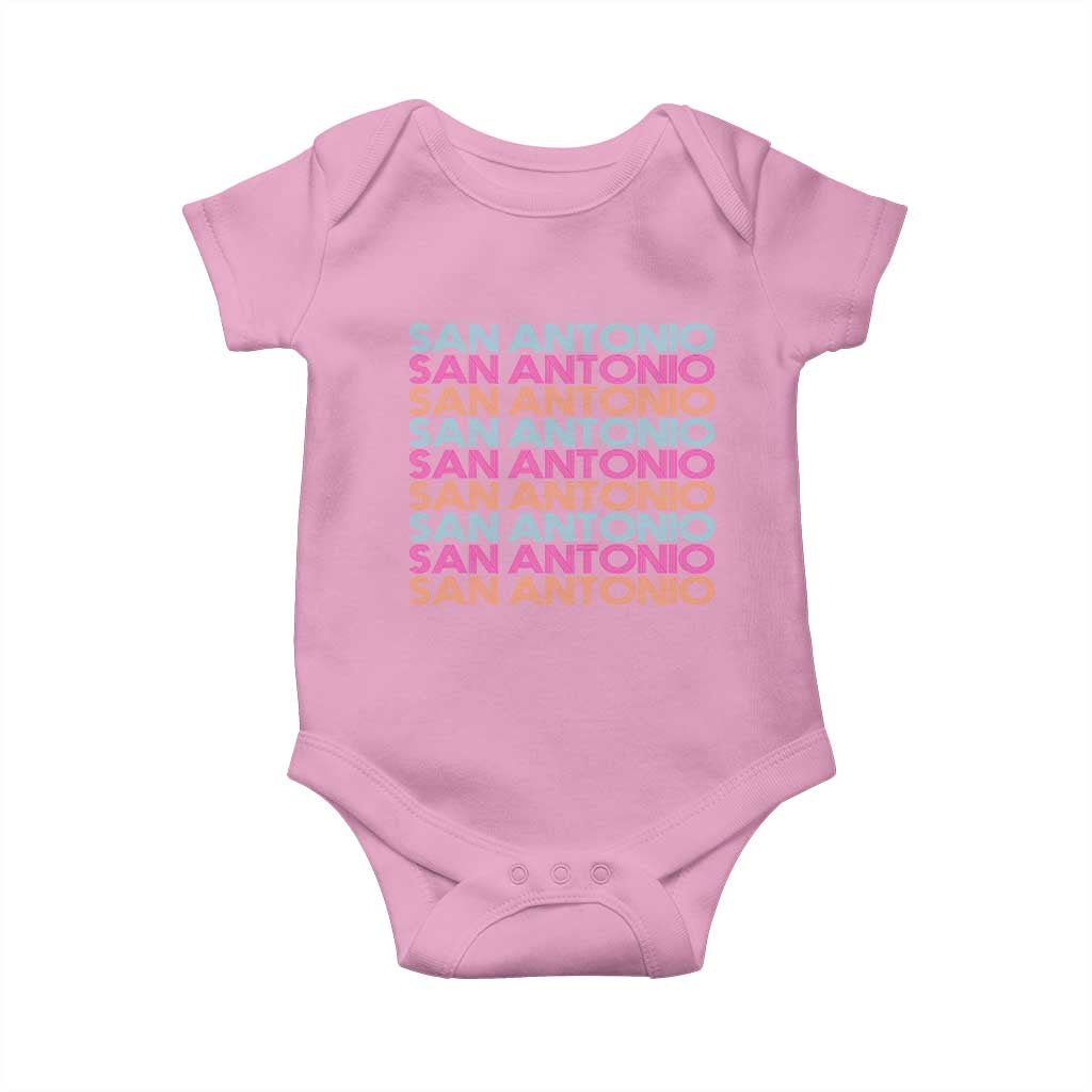 Vintage San Antonio Hoops Pride Baby Onesie Retro Basketball Fan