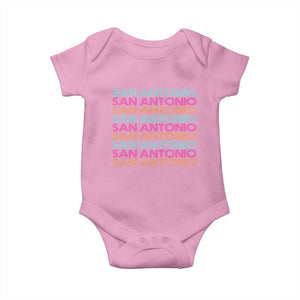 Vintage San Antonio Hoops Pride Baby Onesie Retro Basketball Fan