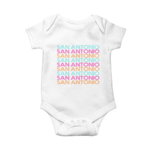 Vintage San Antonio Hoops Pride Baby Onesie Retro Basketball Fan