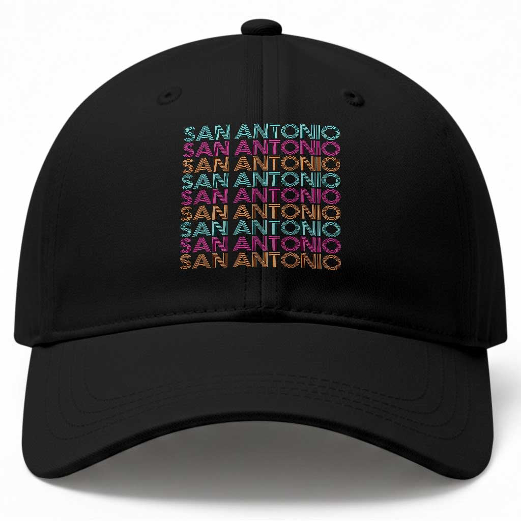 Vintage San Antonio Hoops Pride Baseball Cap Retro Basketball Fan