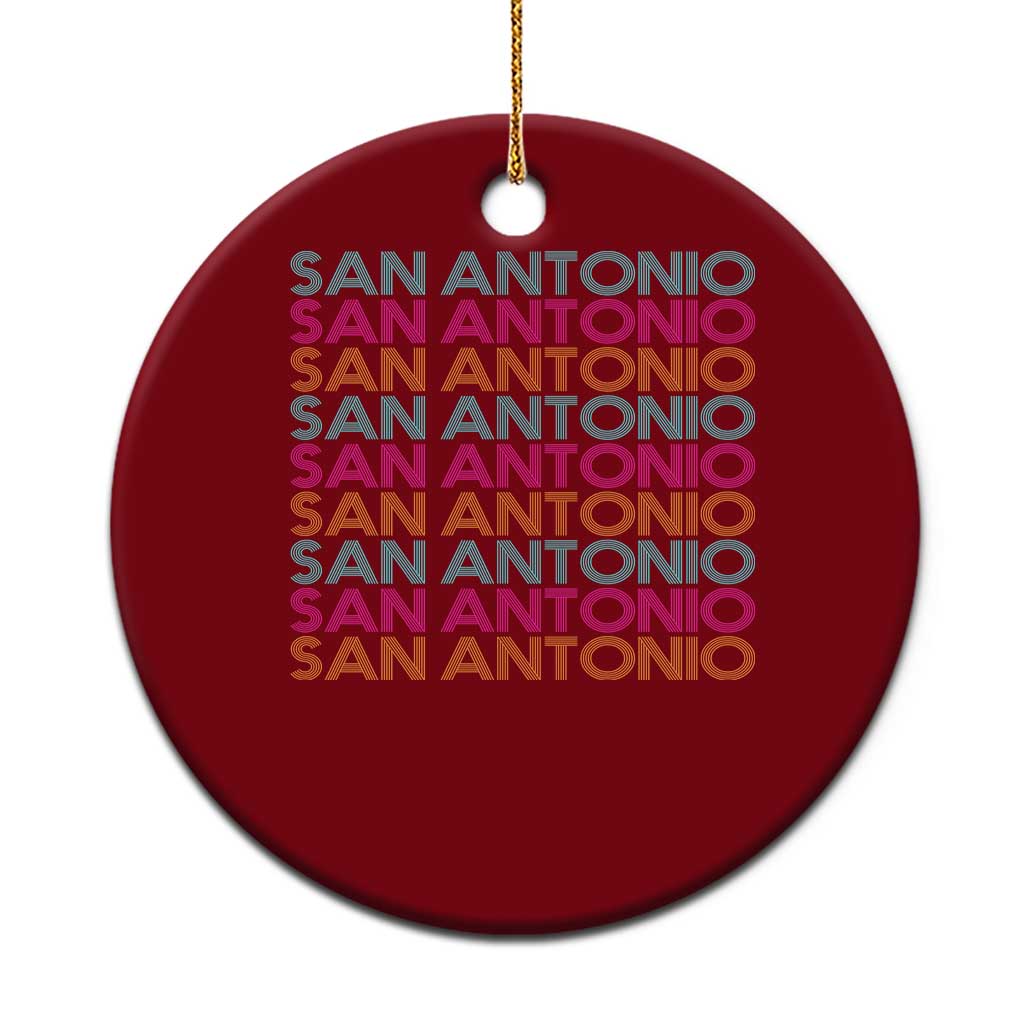 Vintage San Antonio Hoops Pride Ceramic Ornament Retro Basketball Fan