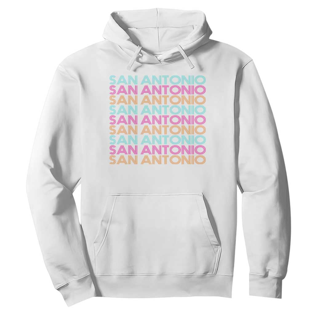 Vintage San Antonio Hoops Pride Hoodie Retro Basketball Fan
