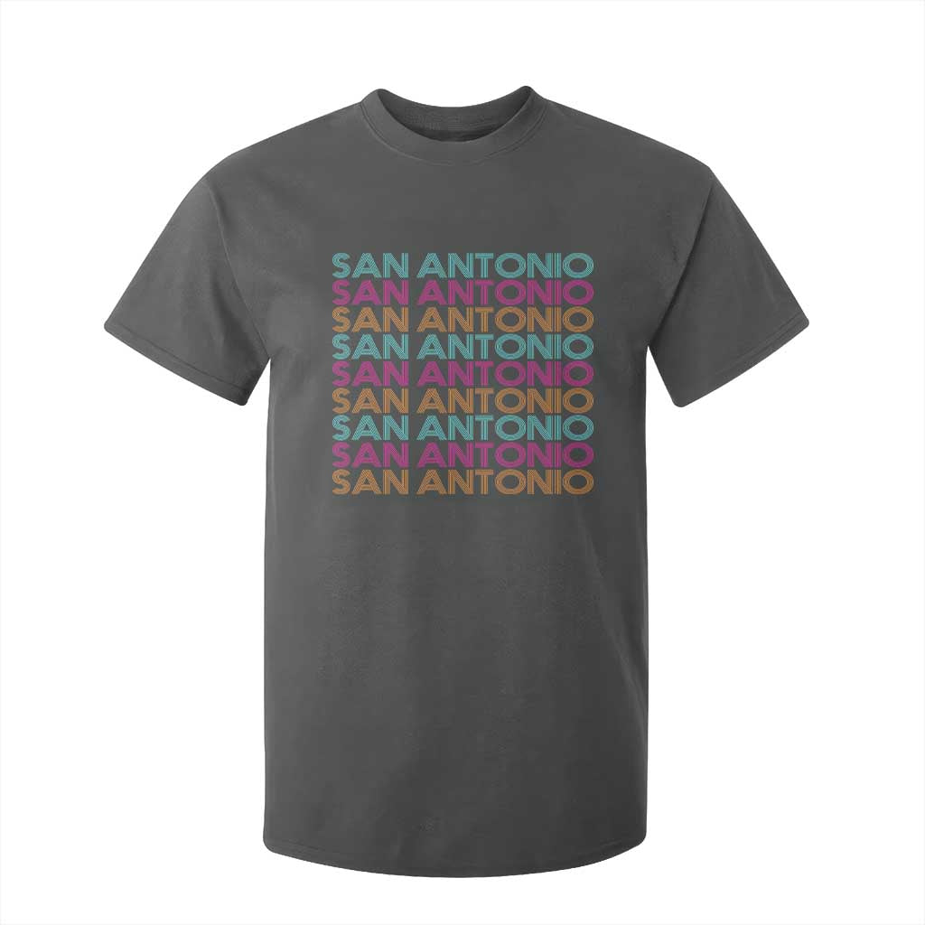 Vintage San Antonio Hoops Pride T Shirt For Kid Retro Basketball Fan