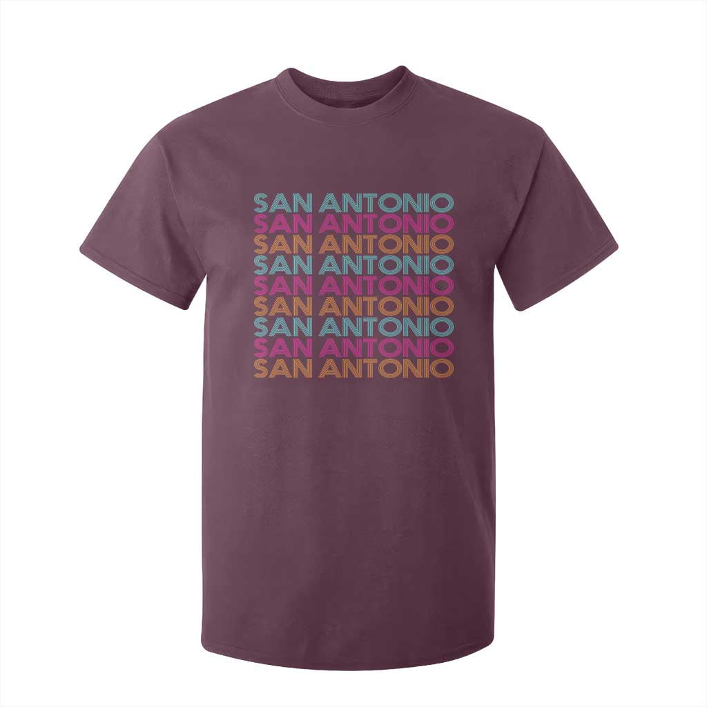 Vintage San Antonio Hoops Pride T Shirt For Kid Retro Basketball Fan