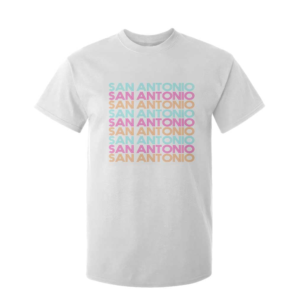 Vintage San Antonio Hoops Pride T Shirt For Kid Retro Basketball Fan