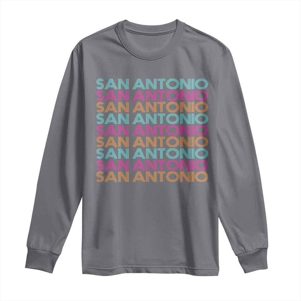 Vintage San Antonio Hoops Pride Long Sleeve Shirt Retro Basketball Fan
