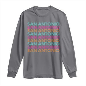 Vintage San Antonio Hoops Pride Long Sleeve Shirt Retro Basketball Fan