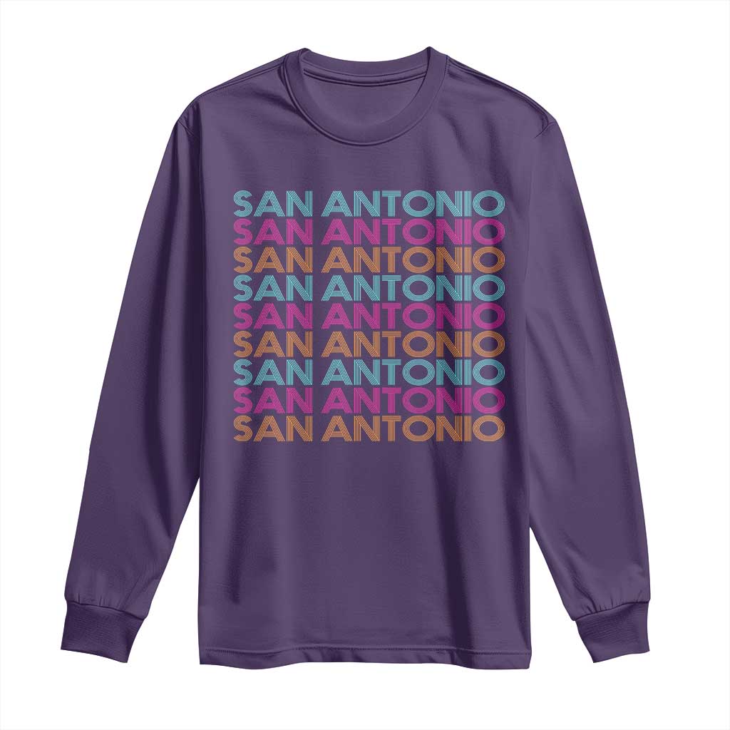 Vintage San Antonio Hoops Pride Long Sleeve Shirt Retro Basketball Fan