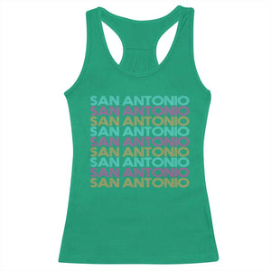 Vintage San Antonio Hoops Pride Racerback Tank Top Retro Basketball Fan TS12 Irish Green Print Your Wear
