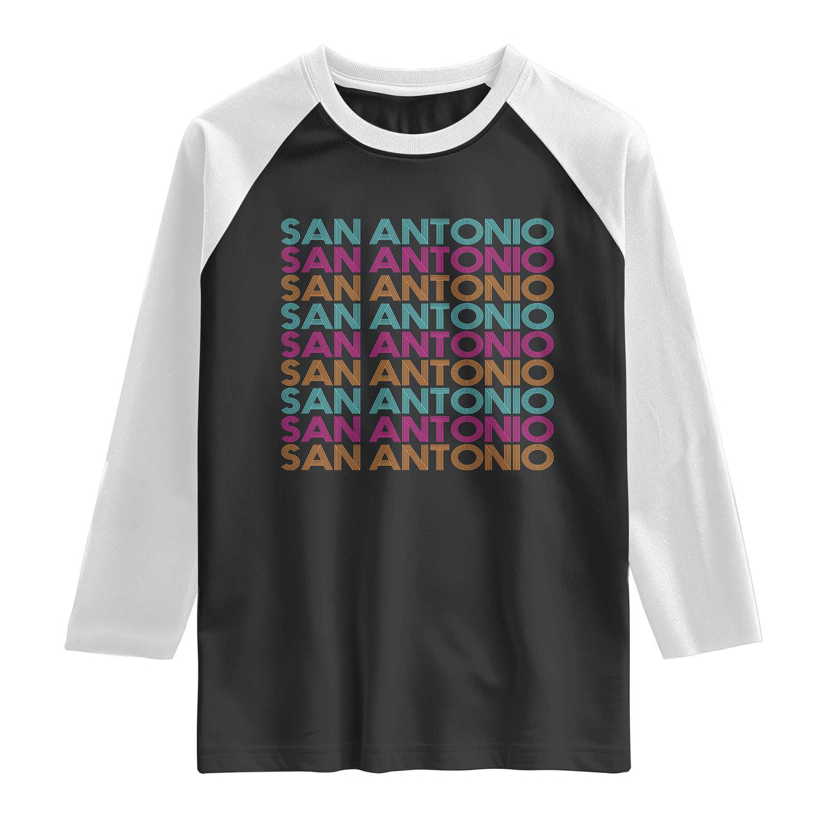 Vintage San Antonio Hoops Pride Raglan Shirt Retro Basketball Fan