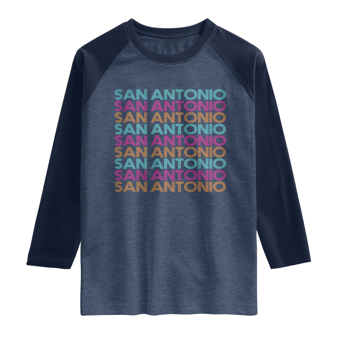 Vintage San Antonio Hoops Pride Raglan Shirt Retro Basketball Fan