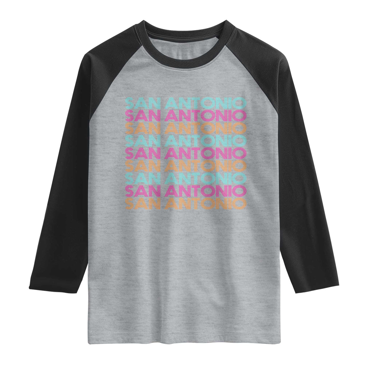 Vintage San Antonio Hoops Pride Raglan Shirt Retro Basketball Fan