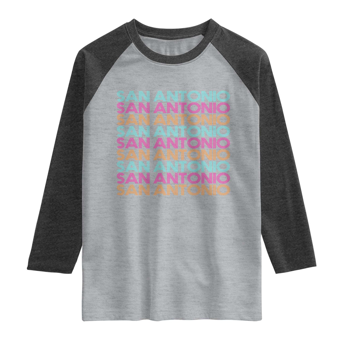 Vintage San Antonio Hoops Pride Raglan Shirt Retro Basketball Fan