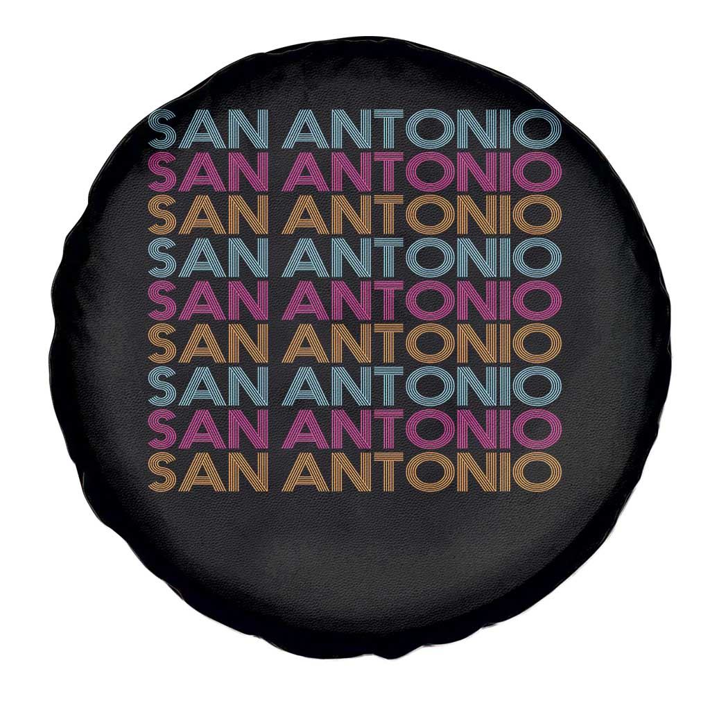 Vintage San Antonio Hoops Pride Spare Tire Cover Retro Basketball Fan