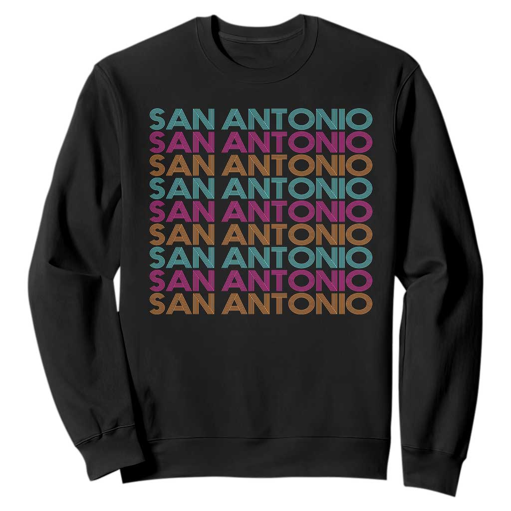 Vintage San Antonio Hoops Pride Sweatshirt Retro Basketball Fan