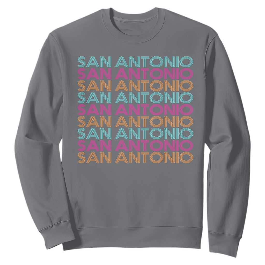 Vintage San Antonio Hoops Pride Sweatshirt Retro Basketball Fan