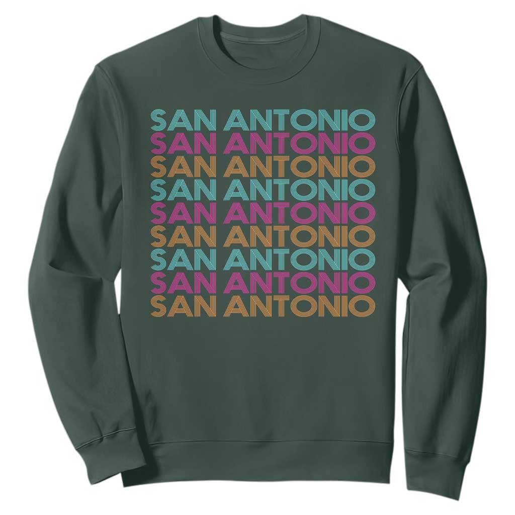 Vintage San Antonio Hoops Pride Sweatshirt Retro Basketball Fan