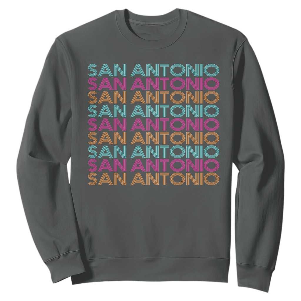 Vintage San Antonio Hoops Pride Sweatshirt Retro Basketball Fan