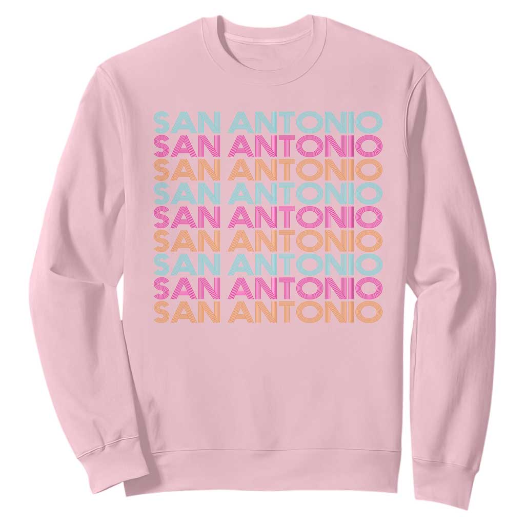 Vintage San Antonio Hoops Pride Sweatshirt Retro Basketball Fan