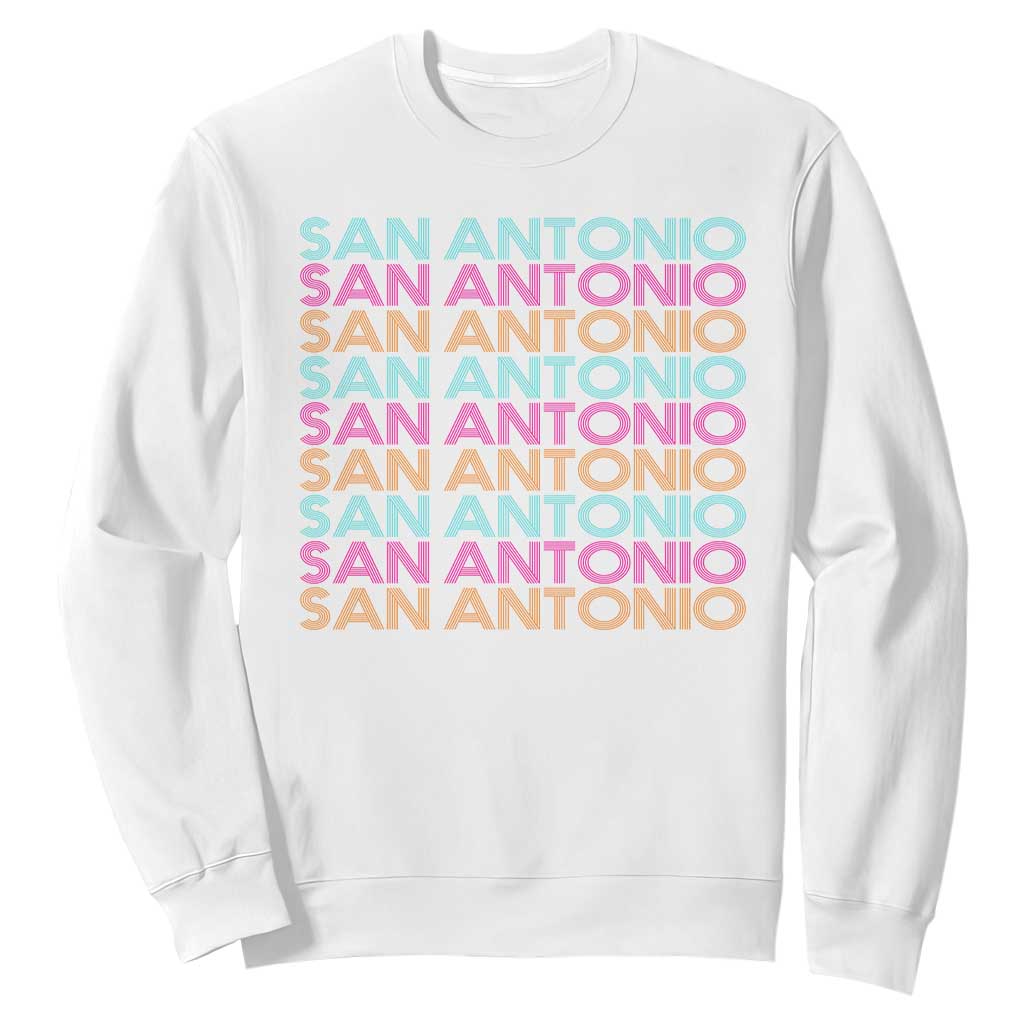 Vintage San Antonio Hoops Pride Sweatshirt Retro Basketball Fan