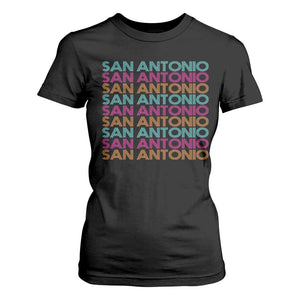 Vintage San Antonio Hoops Pride T Shirt For Women Retro Basketball Fan