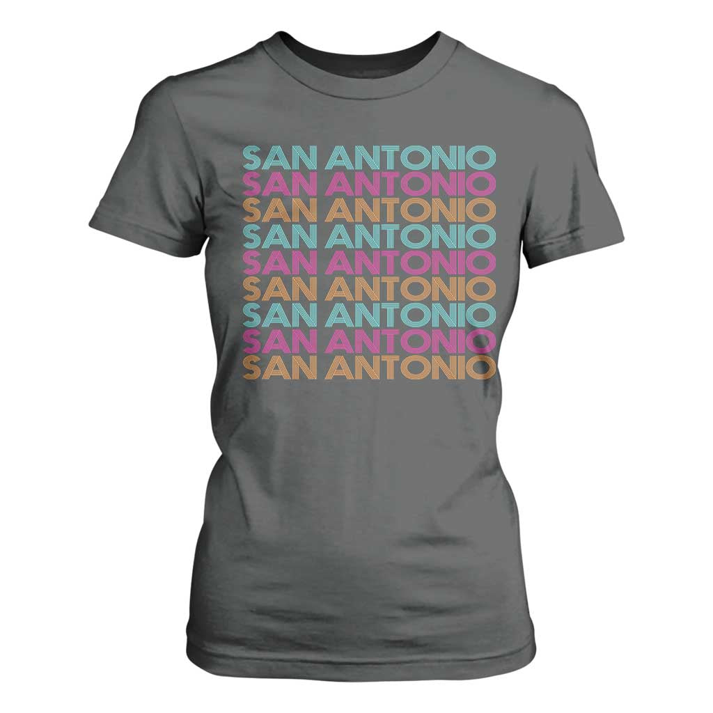 Vintage San Antonio Hoops Pride T Shirt For Women Retro Basketball Fan