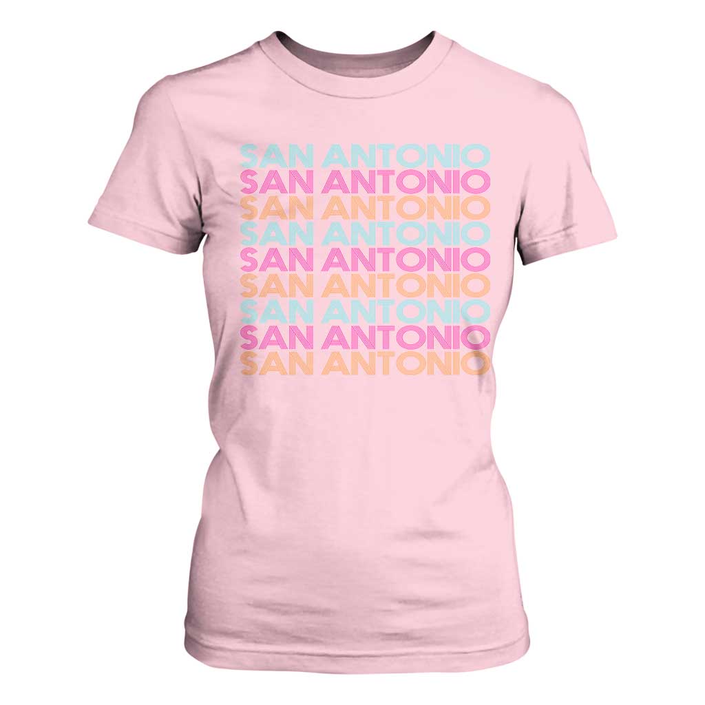Vintage San Antonio Hoops Pride T Shirt For Women Retro Basketball Fan