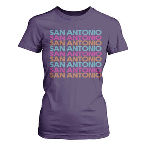 Vintage San Antonio Hoops Pride T Shirt For Women Retro Basketball Fan