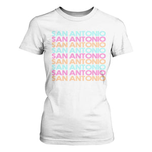 Vintage San Antonio Hoops Pride T Shirt For Women Retro Basketball Fan