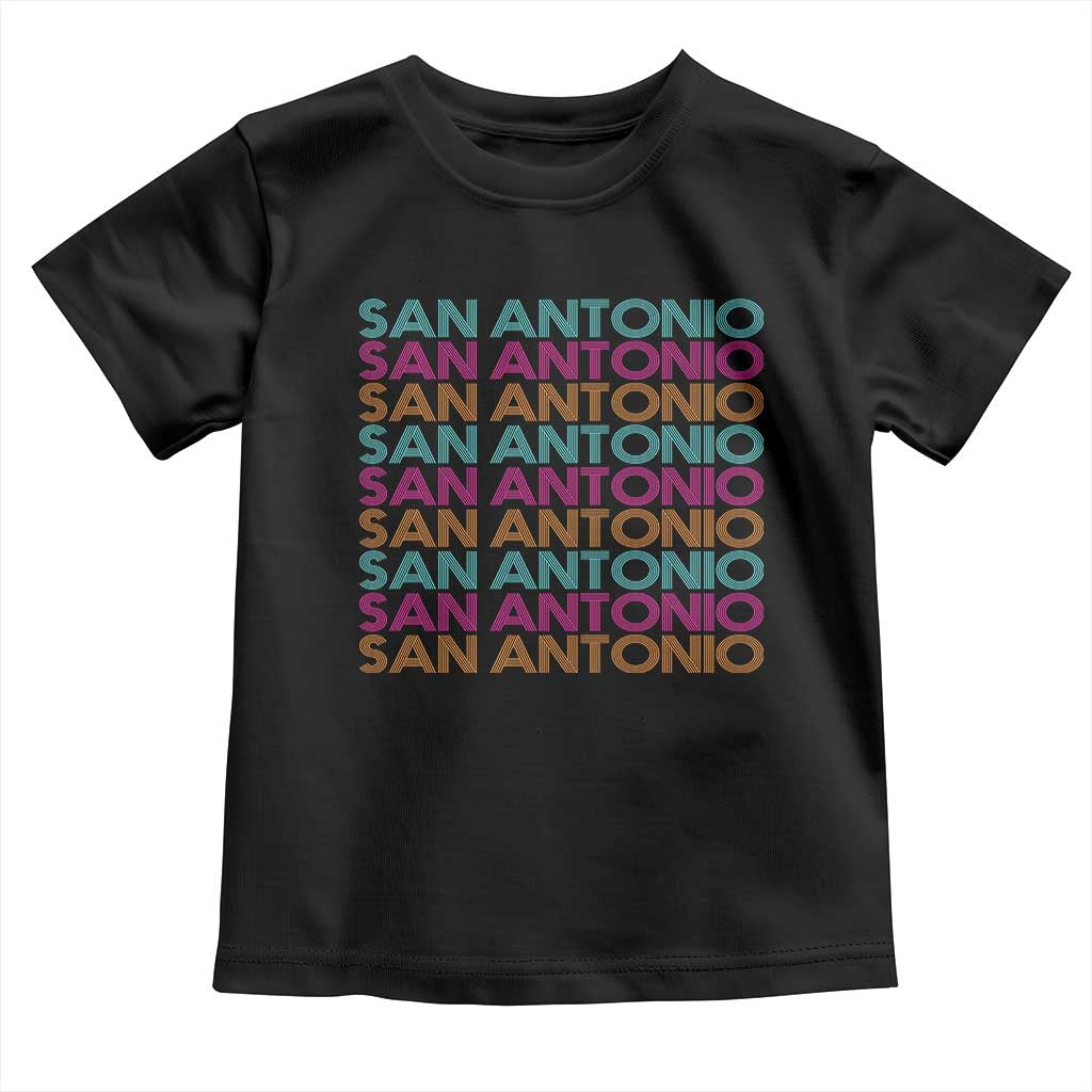 Vintage San Antonio Hoops Pride Toddler T Shirt Retro Basketball Fan TS12 Black Print Your Wear