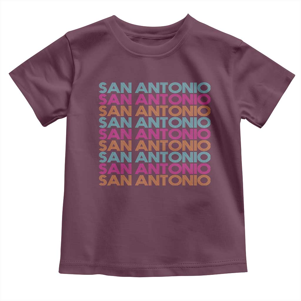 Vintage San Antonio Hoops Pride Toddler T Shirt Retro Basketball Fan