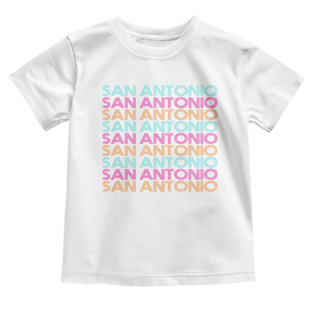 Vintage San Antonio Hoops Pride Toddler T Shirt Retro Basketball Fan
