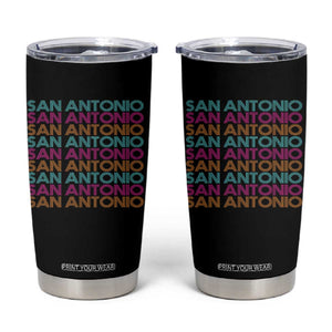 Vintage San Antonio Hoops Pride Tumbler Cup Retro Basketball Fan