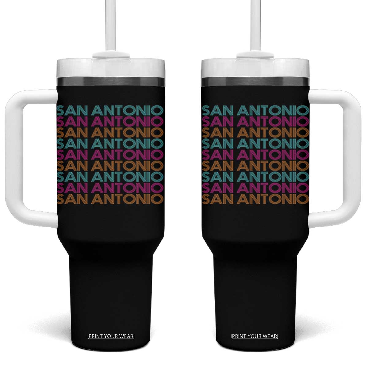 Vintage San Antonio Hoops Pride Tumbler With Handle Retro Basketball Fan