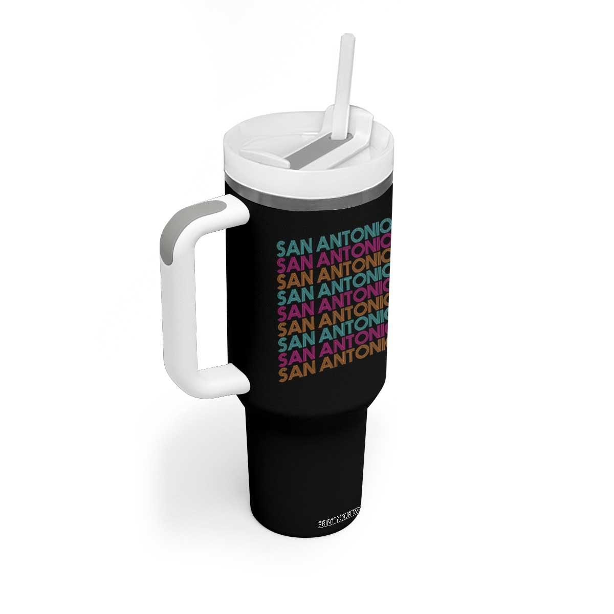 Vintage San Antonio Hoops Pride Tumbler With Handle Retro Basketball Fan