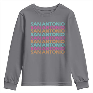 Vintage San Antonio Hoops Pride Youth Sweatshirt Retro Basketball Fan