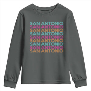 Vintage San Antonio Hoops Pride Youth Sweatshirt Retro Basketball Fan