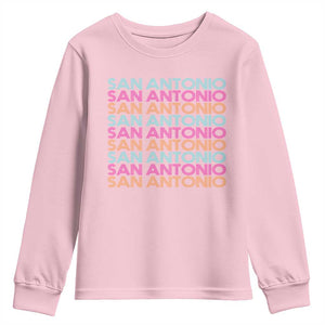Vintage San Antonio Hoops Pride Youth Sweatshirt Retro Basketball Fan