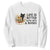 Life Is Better With Cats And Books Sweatshirt Funny Black Cat Book Lover TS12 White Print Your Wear