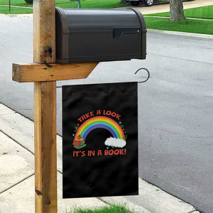 Take A Look It Is In A Book Garden Flag Cute Rainbow Book Educational Quote TS12 Print Your Wear