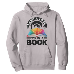 Take A Look It Is In A Book Hoodie Reading Retro Rainbow Vintage TS12 Ice Gray Print Your Wear