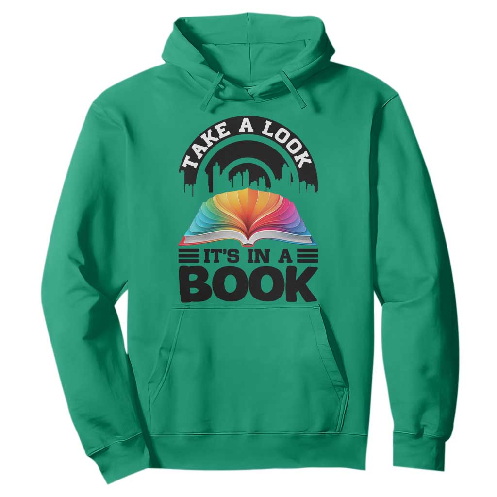Take A Look It Is In A Book Hoodie Reading Retro Rainbow Vintage TS12 Irish Green Print Your Wear