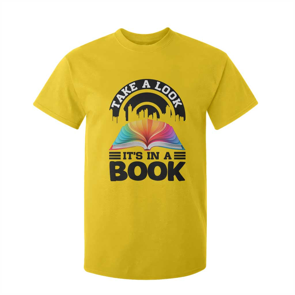 Take A Look It Is In A Book T Shirt For Kid Reading Retro Rainbow Vintage TS12 Daisy Print Your Wear