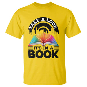 Take A Look It Is In A Book T Shirt Reading Retro Rainbow Vintage TS12 Daisy Print Your Wear